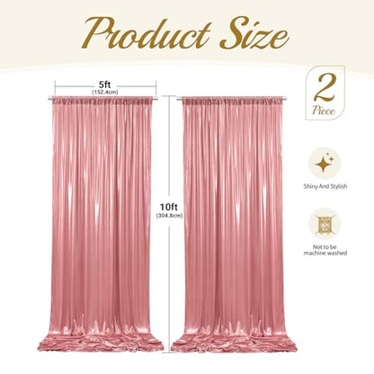 10x10ft Rose Gold Glitter Sequin Photo Backdrop Curtain for Parties - color: Rose Gold, size: 10 ft X 10 ft(2 Panels 5ft X 10ft)