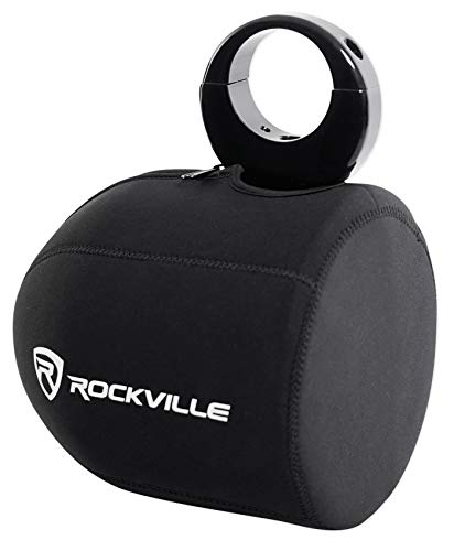 Rockville RWBC Neoprene Covers for 6.5" Marine Wakeboard Tower Speaker Pair | Water and Moisture Protection, Heavy-Duty Stitching, Strong Zipper, Snug Fit, Fits 7"-7.7" Diameter, 8.5"-9.5" Height Pods