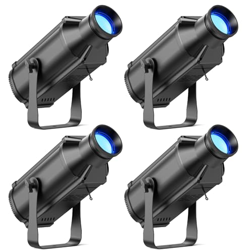 LEKO Profile Stage Spotlights, 100W RGB COB Lights, Zoom Control & DMX512 Par Ellipsidal Lights, 7CH Manual Focus LED Spotlight for Show Stage Performance Event, 4 Pack - color: 4 Pack, size: RGB