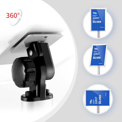 YIYO Sign Stand Poster Stand，adjustable heavy duty pedestal Sign Holder Floor Stand，acrylic frame floor signage standing for display menu11*17 inch，Silver (acrylic frame 11*17 Sliver)