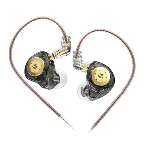 KZ EDX PRO 1DD IEMs in-Ear Headphone,Black Without Mic | Wired Earbud with Heavy Bass Stereo,1DD New 10mm Dynamic Driver,3.5mm Plug & 2pin Detachable Cable,for Audiophile Singers - color: Black, size: without Mic