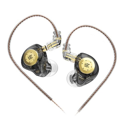KZ EDX PRO 1DD IEMs in-Ear Headphone,Black Without Mic | Wired Earbud with Heavy Bass Stereo,1DD New 10mm Dynamic Driver,3.5mm Plug & 2pin Detachable Cable,for Audiophile Singers - color: Black, size: without Mic