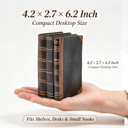 Decorative Books Coffee Table Books Decor - Resin Retro Classical Fake Decorative Books Set of 3 for Living Room, Office, Mantle Shelves Decor 4.2 * 2.7 * 6.2 Inch Guichifun | Resin Retro Classical Fake Books, Living Room Office Mantle Shelves Decor 4.2 *