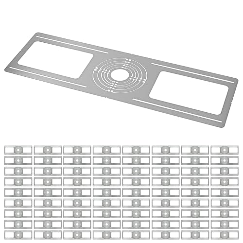 72-Pack New Construction Mounting Plate, 2-3-4-5-6in, LED Recessed Lighting Housing Kits, Flat Steel Rough-in Bracket Fixture for LED Light Bar, Shallow Recessed Lighting Housing Plate - color: Symmetric 2-3-4-5-6", size: 72 Pack