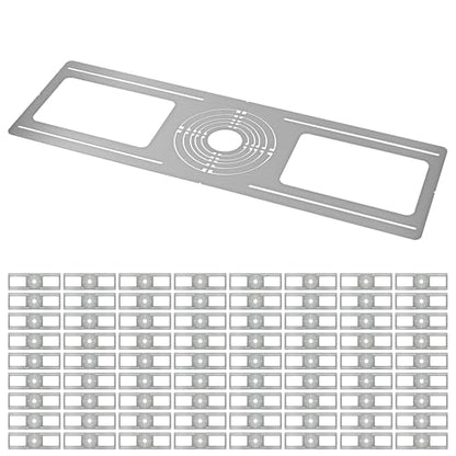 72-Pack New Construction Mounting Plate, 2-3-4-5-6in, LED Recessed Lighting Housing Kits, Flat Steel Rough-in Bracket Fixture for LED Light Bar, Shallow Recessed Lighting Housing Plate - color: Symmetric 2-3-4-5-6", size: 72 Pack