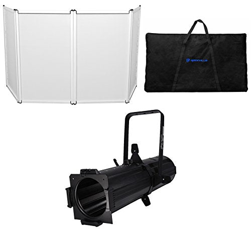 Audiosavings Bundle: Chauvet DJ EVE E-100Z 100W White Ellipsoidal LED DMX GOBO Projector Spot Light Bundle with Rockville RFAAW DJ Event Facade with Lightweight Metal Frame (2 Items)