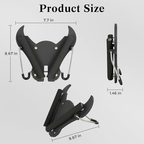 EASTROCK Bull-Head Style Tenor Saxophone Stand, Sax Stand for Tenor Sax, Sponge Protection, Non-Slip Feet, Reinforced Backplate, Stable & Portable Design-Black