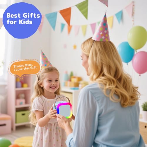 Karaoke Machine for Kids Adults, Mini Karaoke Machine with 2 Wireless Microphones, Portable Bluetooth Speaker with Voice Changing Effects & LED Lights, Best Gifts Toys for Girls and Boys - color: BLue