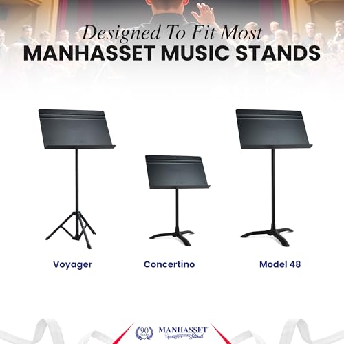 Manhasset M91 Music Stand Shelf Extenders - Pair | Pair of Music Stand Shelf Extenders, Extra Support for Oversized Scores, Books and Sheet Music