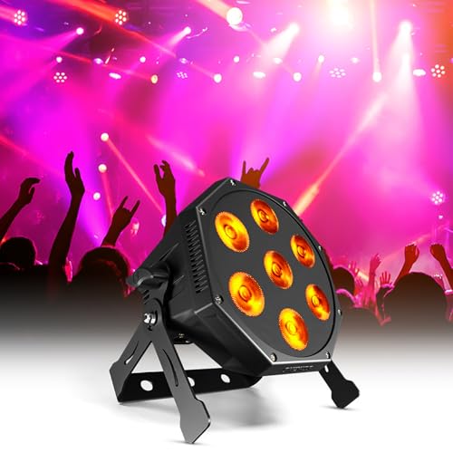 SHEHDS LED GlamoPar 7x12w Stage Lighting - size: 7x12W RGBWA+UV