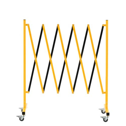 TRUNK 8ft Expandable Metal Barricade, Mobile Industrial Safety Fence | High-visibility yellow/black finish for heavy-duty outdoor & warehouse safety - size: 8 Feet New Black and Yellow-41 in(L-H)