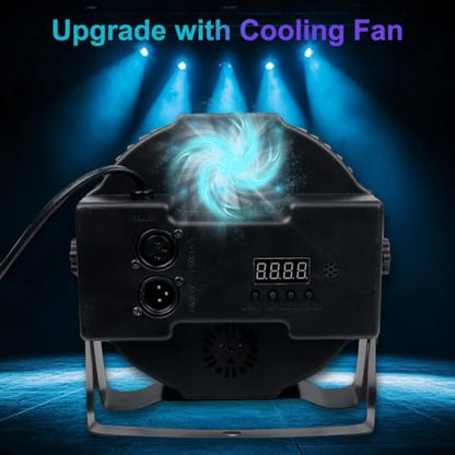 36 LED DJ Stage Par Lights - Sound Activated RGB, 9 Modes, Remote & DMX Control - 8 Pack