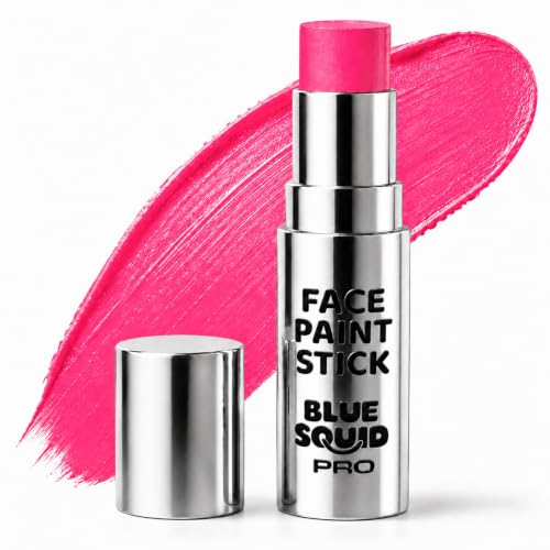 Blue Squid PRO Pink Face Paint Stick - Waterproof Body Paint For Adults & Kids Eye Black Baseball, Eyeblack Softball - Vegan Hypoallergenic Twist-Up Non-Toxic Makeup Stick - Cosplay, Sports & SFX - color: Pink
