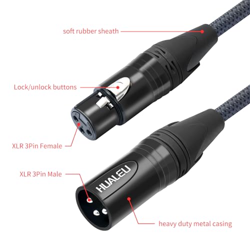 6Ft XLR Female to Dual Male Y Splitter Cable, XLR Y Cable Splitter 1 Female to 2 Male for Micphone Mixer- 1Pack - color: XLR 1 Female to 2 Male, size: 6Ft*1Pack