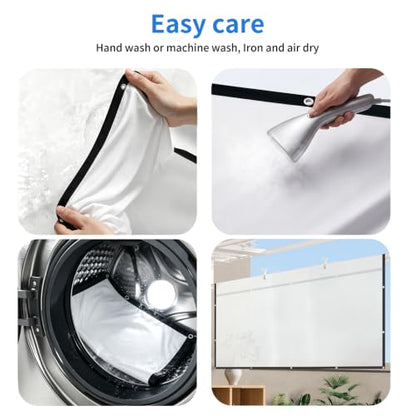 100 inch 16:9 Wrinkle-Resistant, Portable for Indoor Outdoor Home Theater Camping