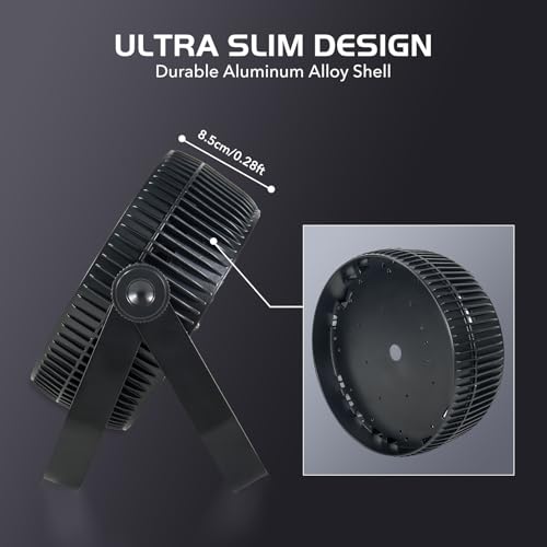 LED Stage Lights,18x18 Watt RGBWAUV 6-in-1 LED Par Lights, Aluminum Low Noise DMX512 Sound Activated Remote Control Wall Wash DJ Lights for Parties Disco Club Wedding Church Events