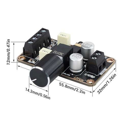 DROK 5W+5W Mini Audio Amplifier Board PAM8406 DC 5V Digital Stereo Power Amp 2.0 Dual Channel Class D Amplify Module for Speaker Sound System DIY - size: 5W+5W
