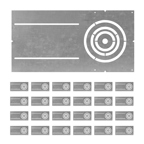 ASD 24 Pack 18 Inch New Construction Mounting Plate Round Hole - 3/4/6 Inch Flat Galvanized Steel Wafer Light Rough In Plate, Universal Light Fixture Mounting Bracket for LED Recessed Lighting - color: Asymmetric Long 3-4-6", size: 24 Pack