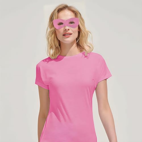 Pink Super Hero Fabric Eye Mask - 2.87" x 8.25" - Durable, Comfortable & Perfect Fit - Ideal for Parties, Cosplay & More - color: Pink