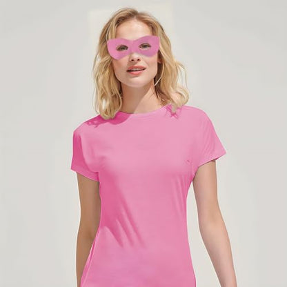 Pink Super Hero Fabric Eye Mask - 2.87" x 8.25" - Durable, Comfortable & Perfect Fit - Ideal for Parties, Cosplay & More - color: Pink