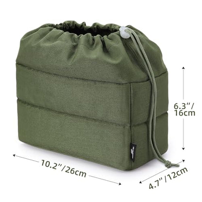 Koolertron Waterproof DSLR Camera Bag with Removable Insert, Adjustable Compartments, Fits in Camera Bags - Protective Case for DSLR/SLR Cameras & Accessories - color: Green