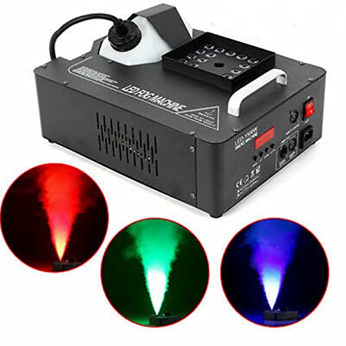 1500W Vertical Fog Machine with LED Lights, DMX512 Dry Ice Fog Smoke Machine Portable Wireless Stage Lighting Smoke Effect for DJ Party Halloween Celebrations, with 24LED ＆ Remote Control