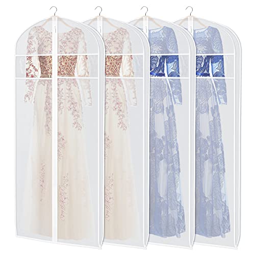 Zilink Dress Bags for Gowns Long Garment Bags for Long Dresses 72 in, 4Pack - size: 72"-4pcs-Clear