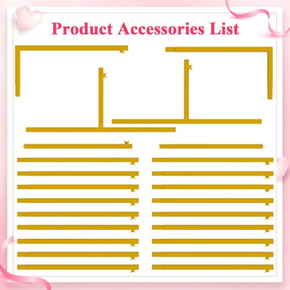 Wokceer Square Wedding Arch Backdrop Stand Gold Metal Arch 7.2FT x 7.2FT - color: Gold, size: 7.2FT x 7.2FT