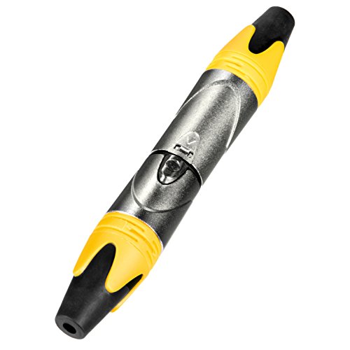 MFL. 3-Pin XLR Cable Connector Male and Female with Nickel Housing and Silver Contacts Mic Cable Plug Connector Audio Socket, Yellow, 4 Pairs - color: Yellow, 4 Pairs