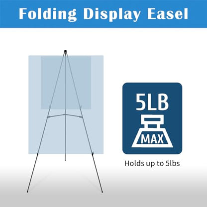 Falling in Art 6 Pack 63" Display Easel Stand, Holds 5 lbs - style: Black 6-Pack