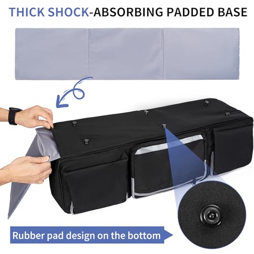 Tripod Carrying Case, 50.8" Heavy Duty Tripod Bag with Padded Divider | Light Stand Bag Dual Zipper Photo Studio Equipment Large Carrying Bag for Tripod, Monopods, Mic Stand, Tent Pole, Boom Stands - size: 50.8 x 9.4 x 9.8 IN