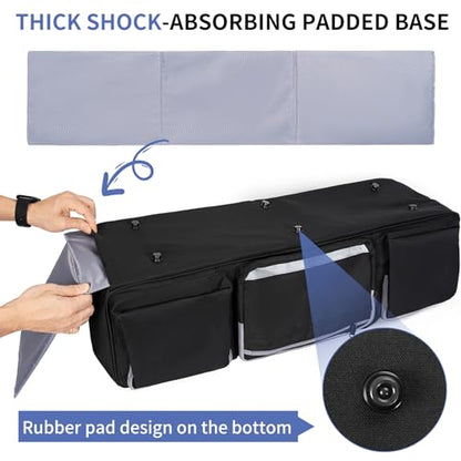 Tripod Carrying Case, 50.8" Heavy Duty Tripod Bag with Padded Divider | Light Stand Bag Dual Zipper Photo Studio Equipment Large Carrying Bag for Tripod, Monopods, Mic Stand, Tent Pole, Boom Stands - size: 50.8 x 9.4 x 9.8 IN