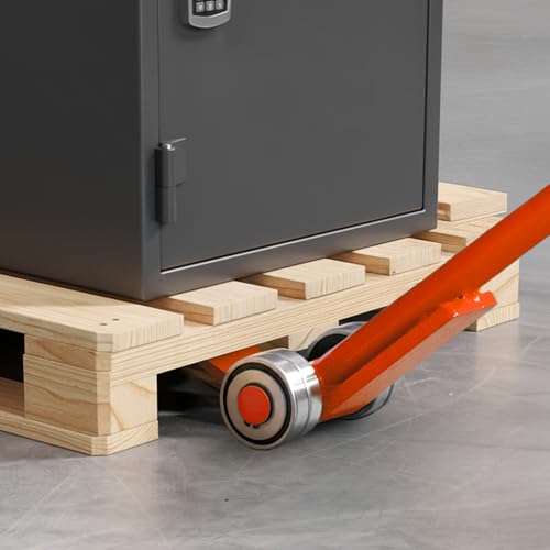 VEVOR Prylever Bar, 5T/11000LBS Load Capacity, 5.5FT Length Steel Handle Lever Dollyr with 2.8'' Wheels for Large Pallets, Heavy Items, Concrete Blocks, Heavy Duty Equipment Handling - size: 5T-5.5FT