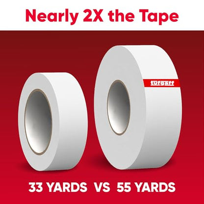 Professional White Gaffers Tape (2 inch x 55 Yards), Heavy Duty, No Residue, Matte Non-Reflective, Residue-Free, Multipurpose, Heavy Duty Gaffer, Water-Resistant, Strong Fabric Floor Tape