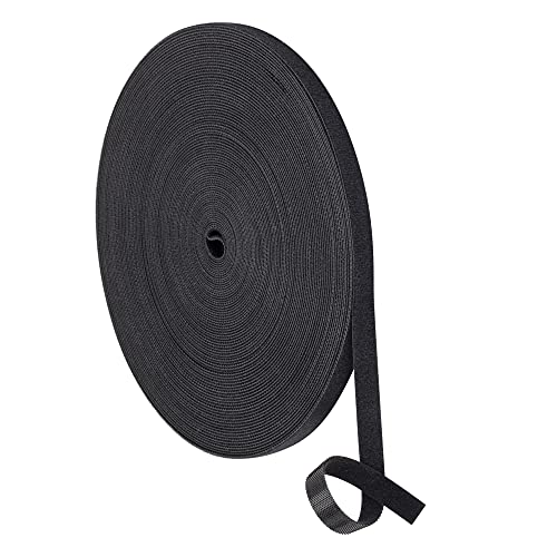 Reusable Wire Management Roll Nylon Fastening Cable Ties Straps Xnakko 3/4 inch double-sided hook and loop tape (Black, 25 yards) - size: 3/4 in X 25 yd