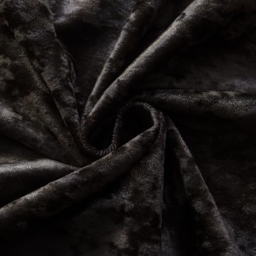 Brown Velvet Curtains 84 inches Long Luxury Back Tab Thermal Insulated Room Darkening Window Drapes for Living Room/Bedroom, W52 x L84, 2 Panels - color: Chocolate, size: 52"W x 84"L (Pack of 2)