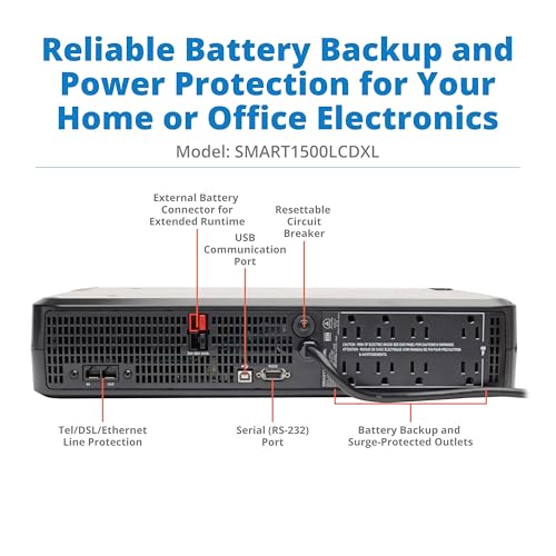 Eaton Tripp Lite SMART1500LCDXL 1500VA 2U Rack Mount UPS Extended Run 900W - size: 1500VA / Expandable, style: Rack Mount