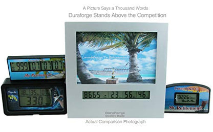 9999 Day Retirement Countdown Clock with Large Display Digital Timer & a 4x6 Picture Frame, Fun Gifts for Men or Women Change Photo & Count Down to Vacation Wedding Christmas Halloween holiday