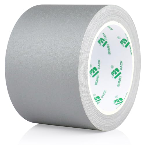 BOMEI PACK Color Gaffer Tape, Matte Non-Reflective, 3inch x 20yds No Residue Hand Tear Self-Adhesive Tape for Labeling, Cable, Stage, Photo Studio, Painters and Duct Repair, 1 Pack (Gray) - color: Gray