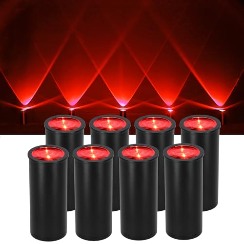 Rockville 8 Pack MINI Halo Black DJ Wash Lights + Bag, Wireless DMX, 17 Hour Battery, Wireless DMX, RF Remote - color: Black
