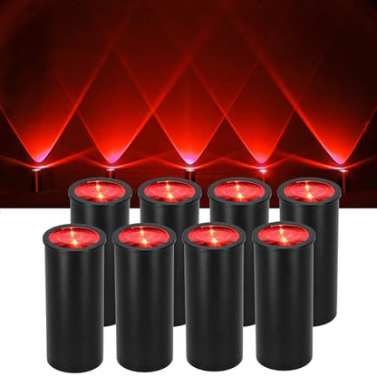 Rockville 8 Pack MINI Halo Black DJ Wash Lights + Bag, Wireless DMX, 17 Hour Battery, Wireless DMX, RF Remote - color: Black