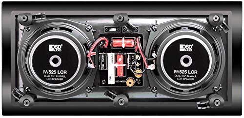 OSD Audio IW525 5.25-Inch in-Wall LCR Center Channel Speaker, 150W, Single | Use as a Left, Center or Right Channel Speaker for Home Theater Surround Sound with Clear Dialogue and Balanced Performance.
