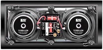 OSD Audio IW525 5.25-Inch in-Wall LCR Center Channel Speaker, 150W, Single | Use as a Left, Center or Right Channel Speaker for Home Theater Surround Sound with Clear Dialogue and Balanced Performance.