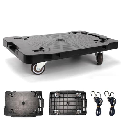 Furniture Moving Dolly,Portable, Heavy-Duty Rollers, Leg Movers for Furniture, 4-Wheel Small Flat Mover, 440 LBS/200KG Capacity,1-Pack Black Plant Dolly Cart - size: Classic