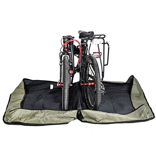 CamGo 20 Inch Folding Bike Bag - Wear-resistant Bicycle Travel Case Outdoors Bike Transport Bag for Cars Train Air Travel (Army Green, 20 inch) - color: Army Green