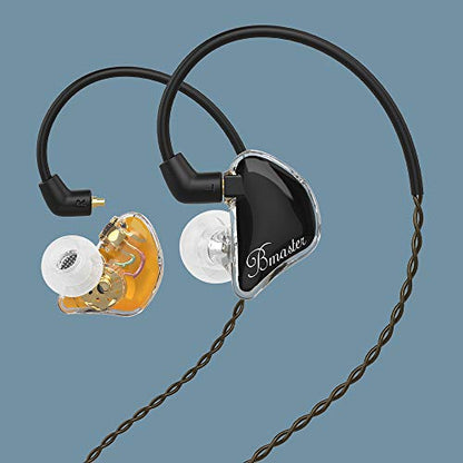 BASN Bmaster in Ear Monitor, Hybrid Triple Drivers Drummer IEM Headphones - color: Golden/Black