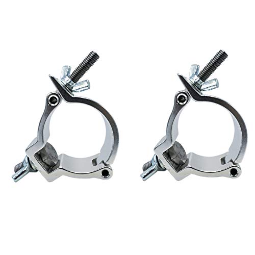 Stage Light O-Clamp 1.25in-1.38in Pipe 165lbs 2 Pack | Heavy Duty Lighting Truss Clamp for 4/5 - 2" Pipe, 22-220lbs Premium Aluminum O-Clamp for DJ Stage Lighting Setup - size: Fit for 1-1/4 inch pipe -2pcs