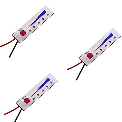3PCS 2S Li-Ion Battery Percentage Indicator Board Battery Indication Module for LED Voltage Display（White）, Red