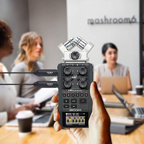 COMICA XLR Microphone CVM-V02O 2 Pack 5.9 fts Phantom Power Omni-Directional Lavalier Lapel Microphone for Canon Sony Panasonic Camcorders Zoom H4n H5 H6 Tascam DR-40 DR-60D DR-70D DR-100 Recorders