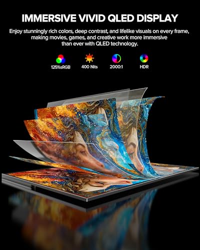 UPERFECT Portable Monitor Touchscreen 24" 120Hz 1080P 125% sRGB 400Nits | Large Gaming Monitor with Kickstand, VESA, Bag, USB-C HDMI External Second Screen for Laptop, PC, Phone, Game Console - size: 23.8"